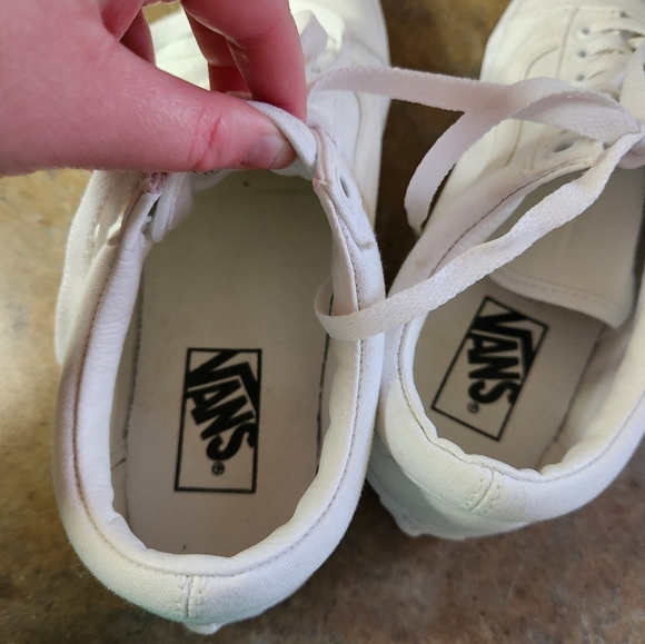 Vans Of The Wall Old Skool Canvas Style White Size 8.5 Women's and 7 Mens - Picture 7 of 9